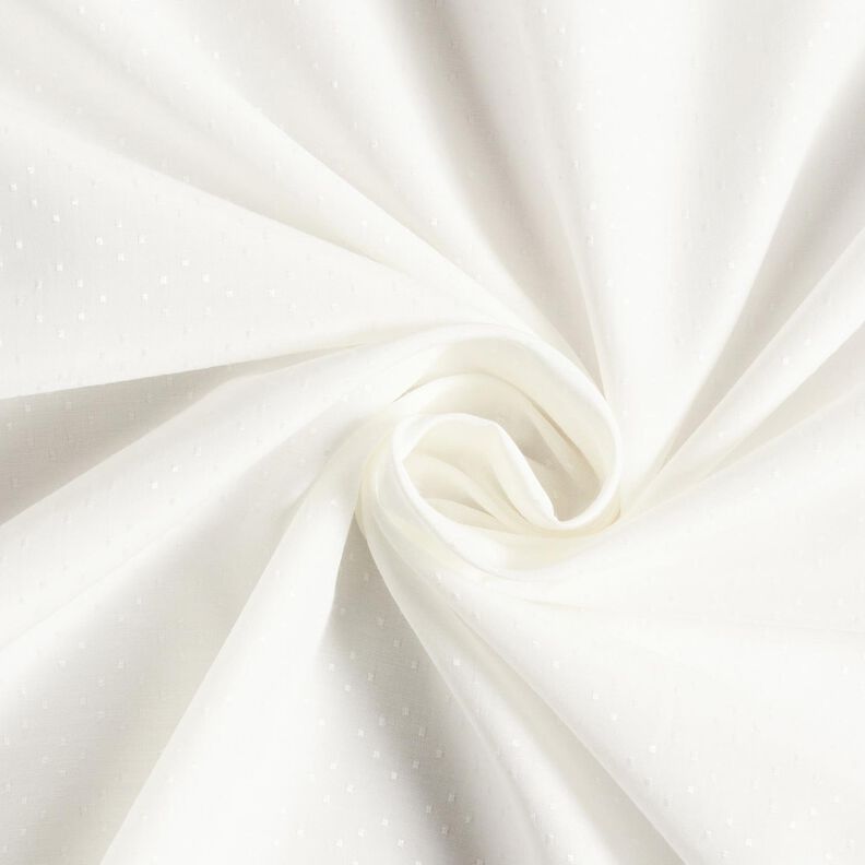 Satin dots blouse fabric – white,  image number 1