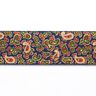 Paisley Elastic  [ 3,5 cm ] – navy blue/green,  thumbnail number 1