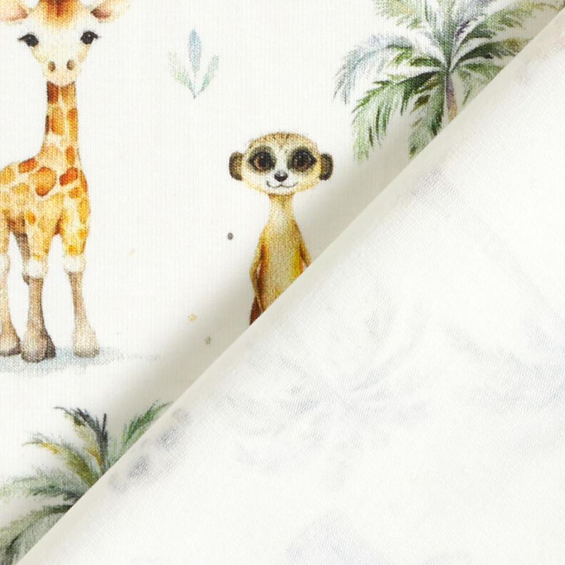 Cotton Jersey Baby Jungle Animals Digital Print – offwhite,  image number 4