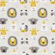 Cotton Poplin Party Animals – sand,  thumbnail number 1