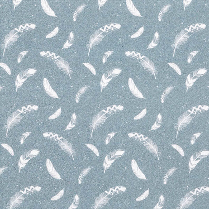 Organic Cotton Poplin feathers – dove blue,  image number 1