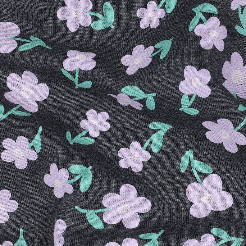 Sweatshirt Fabric Flowers | by Poppy – anthracite/mauve,  image number 2