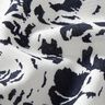 Viscose Linen Blend abstract flowers – white/midnight blue,  thumbnail number 2