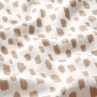Double Gauze/Muslin Dab plaids – white/beige, 