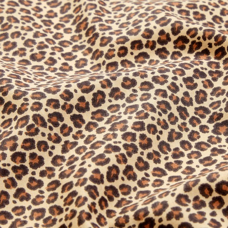 Cotton Cretonne small leopard print – beige/brown,  image number 2
