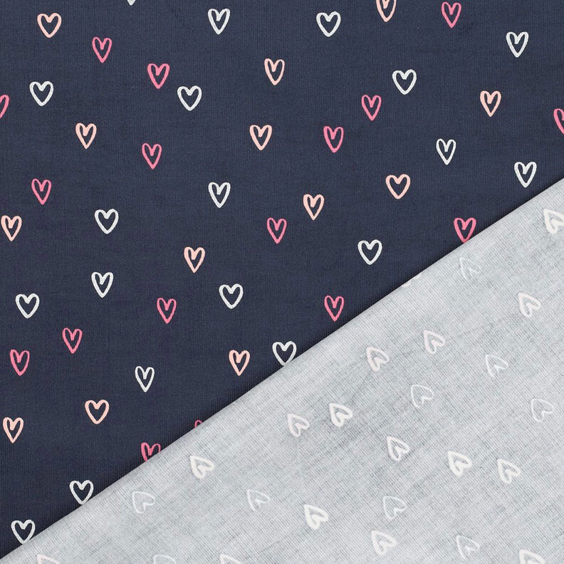 Baby Cord Hearts Foil Print | by Poppy – midnight blue/silver,  image number 4