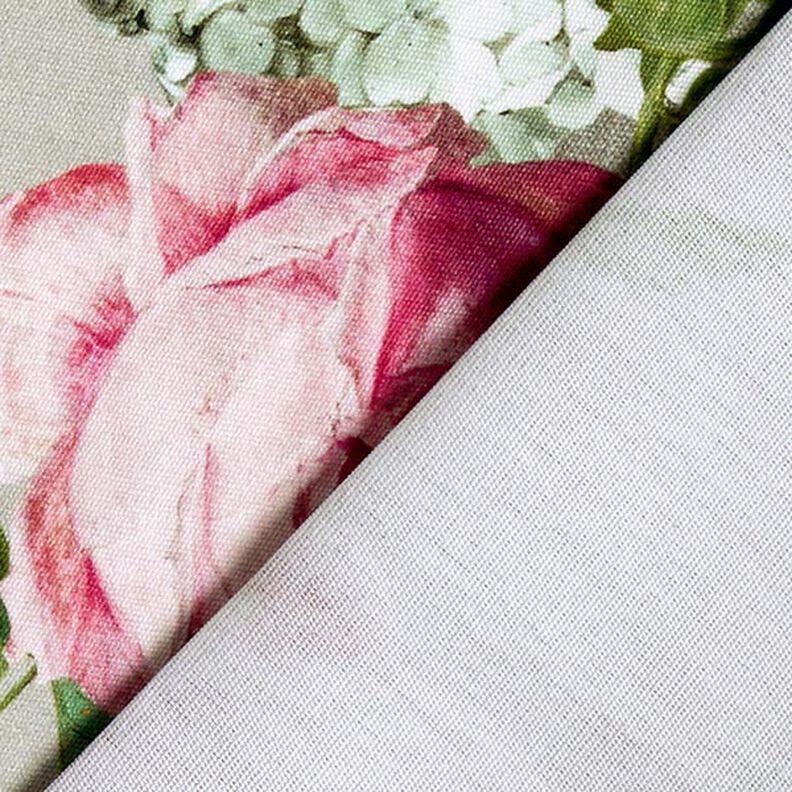 Outdoor Fabric Canvas Hydrangea & Roses – sand,  image number 4