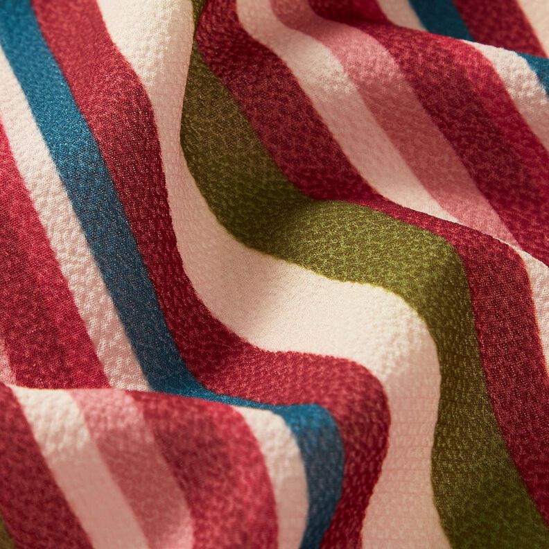 Irregular stripes crepe fabric,  image number 2