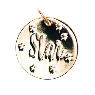 Pendant Star [Ø17 mm] | Rico Design – gold metallic, 