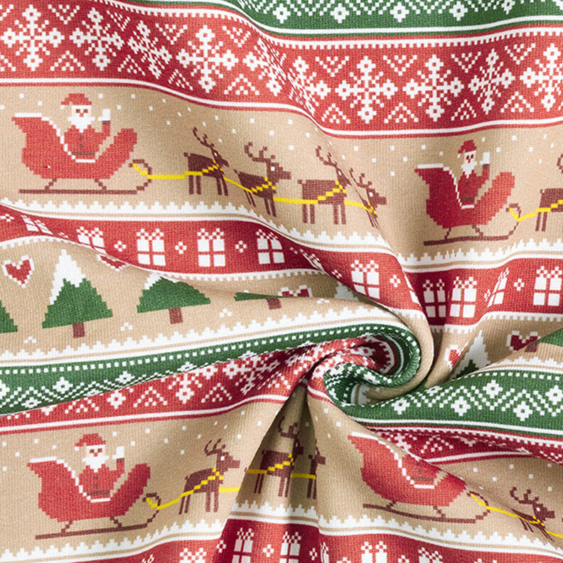 Santa Claus Is Coming Soft Sweatshirt Fabric – anemone,  image number 3