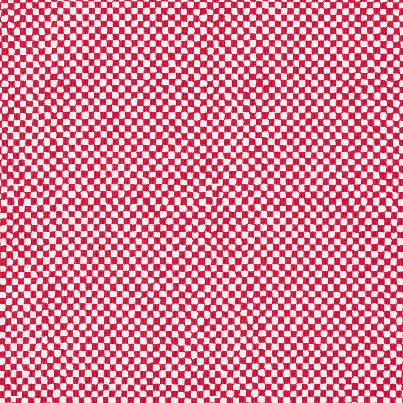 GOTS Cotton Jersey Mini Check | TCC x LOOKS by Wolfgang Joop – red/white,  image number 1