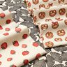 Decor Fabric Half Panama small strawberries – red/natural,  thumbnail number 6