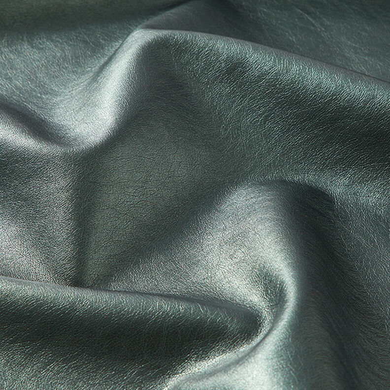 Imitation Leather Metallic Shine – dark green,  image number 2