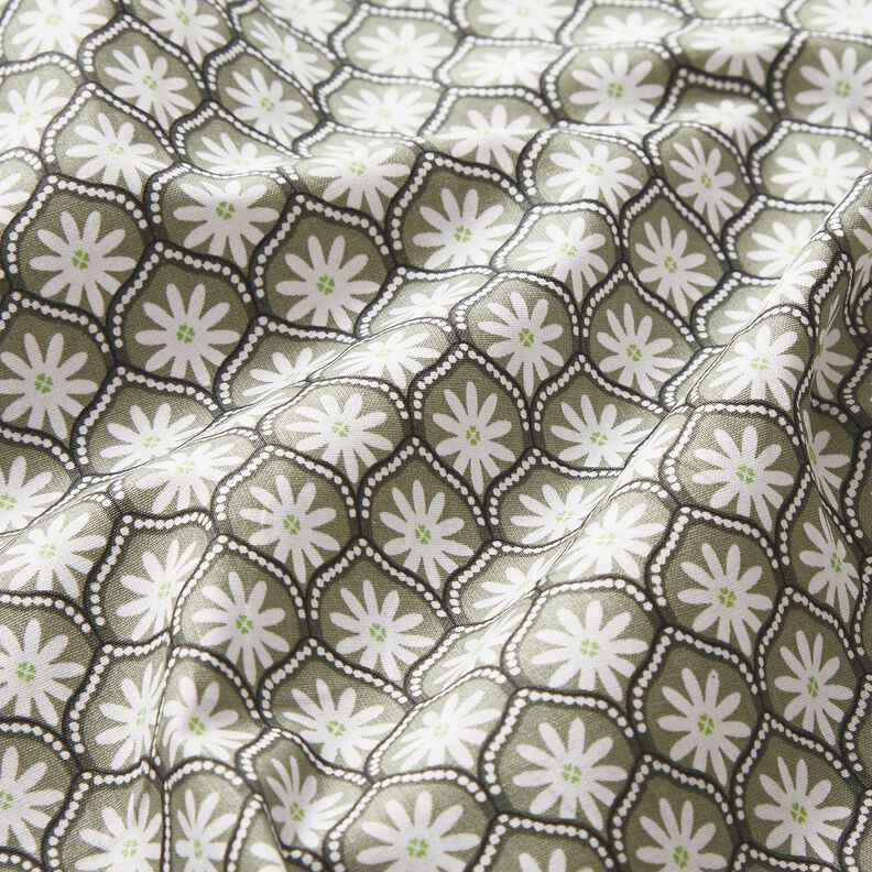Coated Cotton Floral Boxes – reed/white,  image number 2