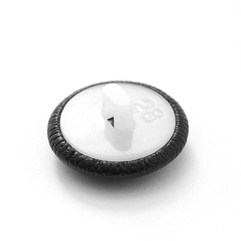 Faux Leather Shank Button  – black,  image number 3