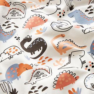 Cotton Jersey Happy dinosaurs – offwhite, 
