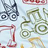 French Terry Construction vehicles| Poppy Fabrics – baby blue/navy blue,  thumbnail number 2
