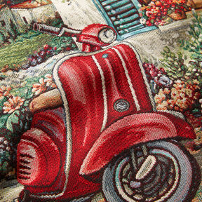 Decorative Panel Tapestry Fabric Vespa – carmine/light beige, 