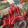 Decorative Panel Tapestry Fabric Vespa – carmine/light beige,  thumbnail number 2