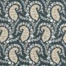 Crepe Chiffon paisley and lurex stripes – black/silver blue,  thumbnail number 1