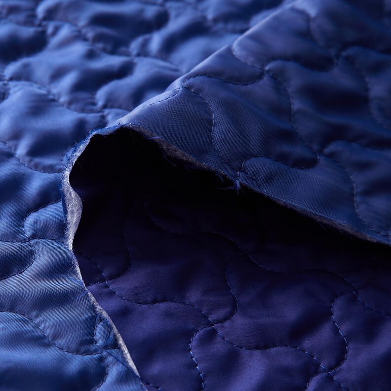 Quilted fabric abstract diamonds – navy blue,  image number 4