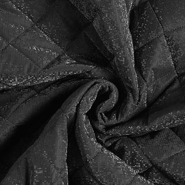 Diamond Quilted Fabric – black,  image number 4