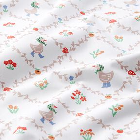 Cotton Poplin Country House geese – ivory/dark beige, 