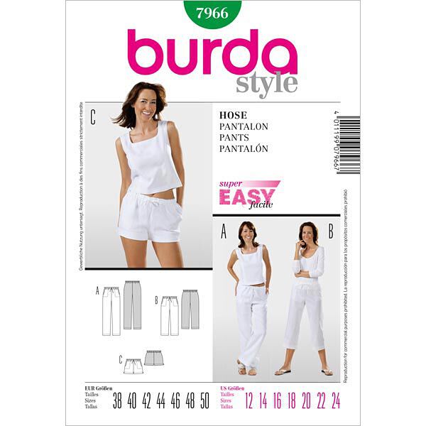 Trousers, Burda 7966,  image number 1