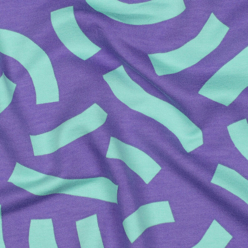 French terry Playful | Nerida Hansen – lilac/light turquoise,  image number 2