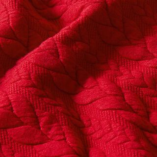 Cabled Cloque Jacquard Jersey – red, 