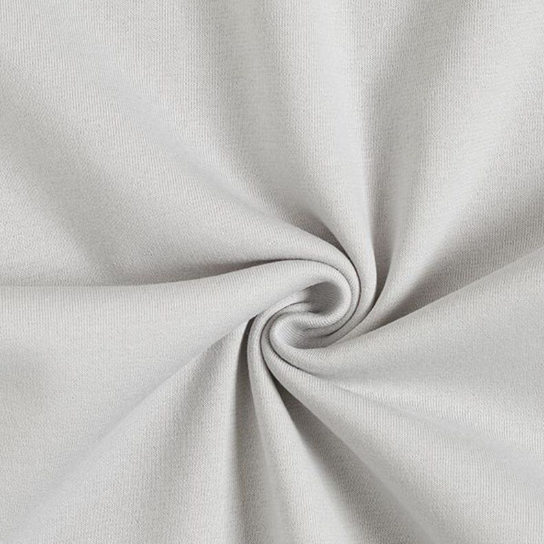 Brushed Sweatshirt Fabric plain Lurex – silver grey/silver,  image number 1