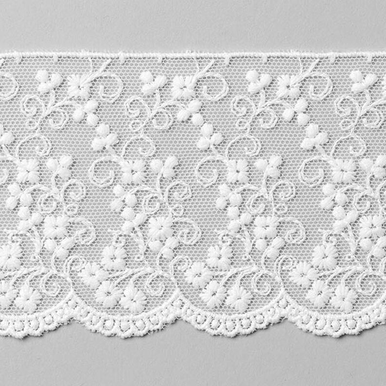 Tulle Lace [75mm] - white,  image number 1