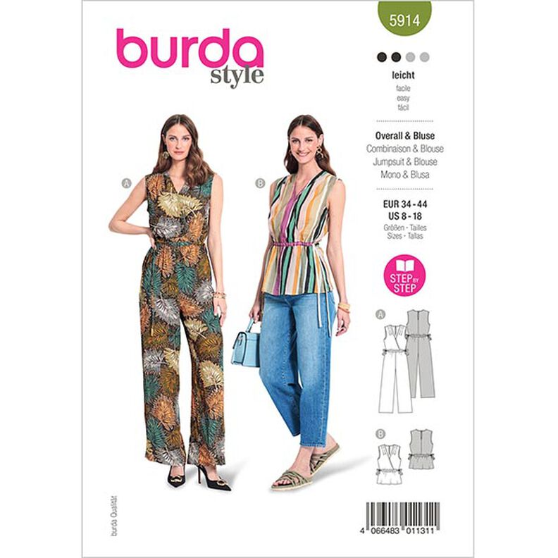 jumpsuit / blouse  | Burda 5914 | 34-44,  image number 1