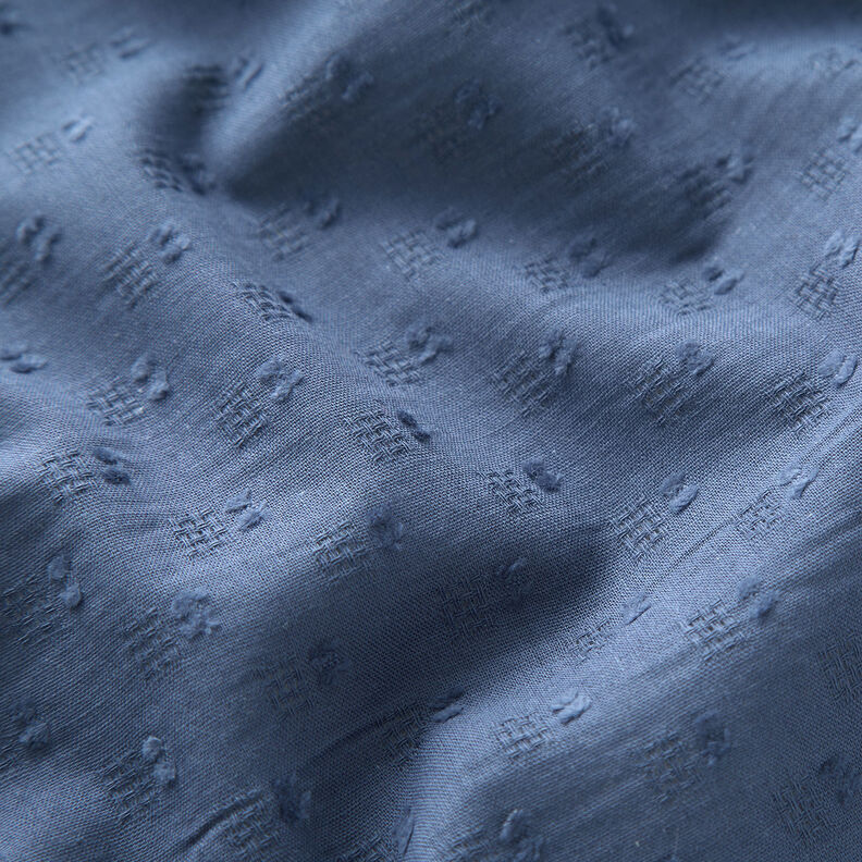 Ajour dobby cotton – denim blue,  image number 2