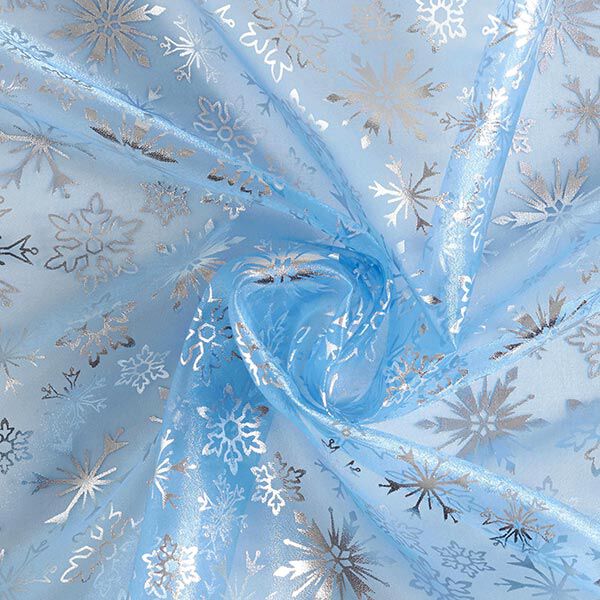 Organza snowflakes – light blue,  image number 4