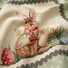 Decorative Panel Tapestry Fabric cute Easter bunny – light beige/pale mint,  thumbnail number 2