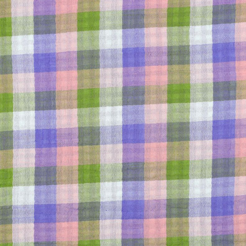 Double Gauze/Muslin checked Doubleface | Poppy Fabrics – pink/lavender, image number 1