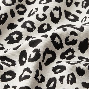 Decor Fabric Jacquard leopard print – ivory/black, 