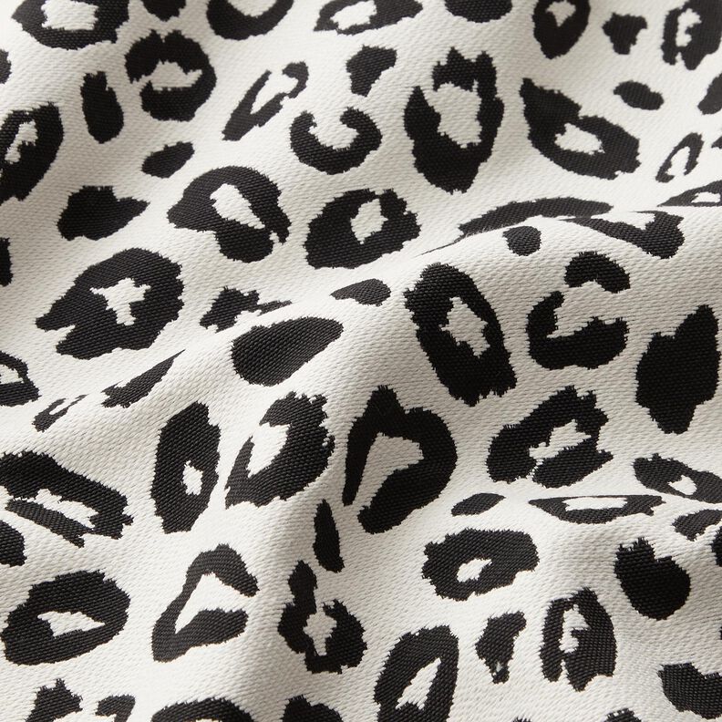 Decor Fabric Jacquard leopard print – ivory/black,  image number 2