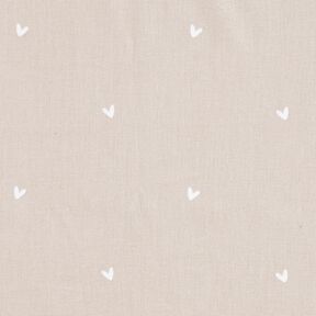 Cotton Poplin tender hearts – misty grey, 