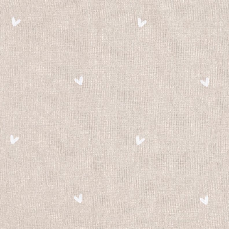 Cotton Poplin tender hearts – misty grey,  image number 1