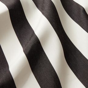 Outdoor Fabric Canvas Block Stripes – black/ivory, 