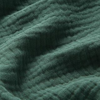GOTS Triple-Layer Cotton Muslin – dark green, 