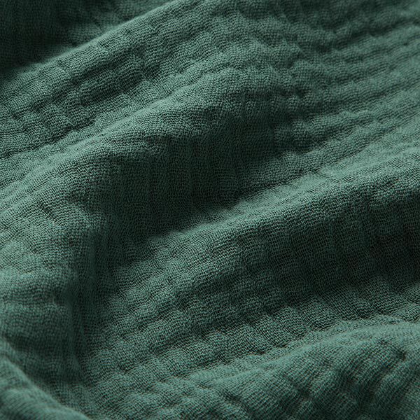 GOTS Triple-Layer Cotton Muslin – dark green,  image number 3