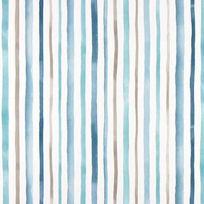 Watercolour Stripes Decor Half Panama – white/blue, 