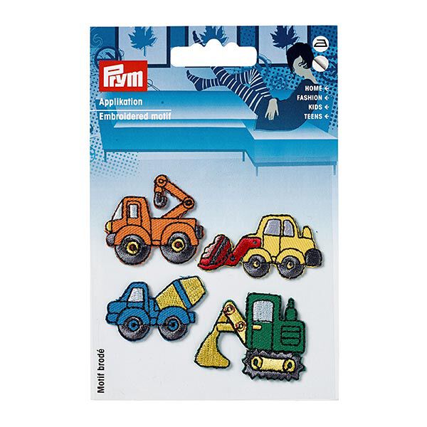 Appliqué Construction vehicles [ 4 pieces ] | Prym – orange/yellow,  image number 2