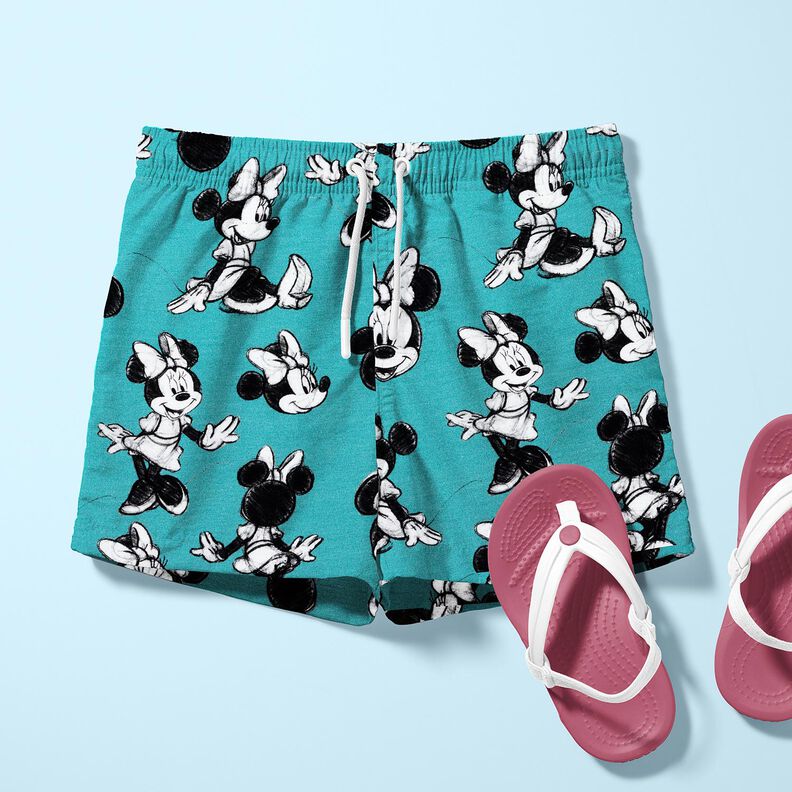 Cotton Jersey Minnie Mouse | Disney – light blue,  image number 6