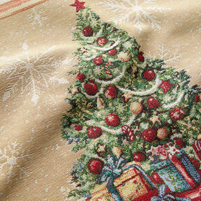 Decorative Panel Tapestry Fabric Fir Tree – carmine/light beige, 