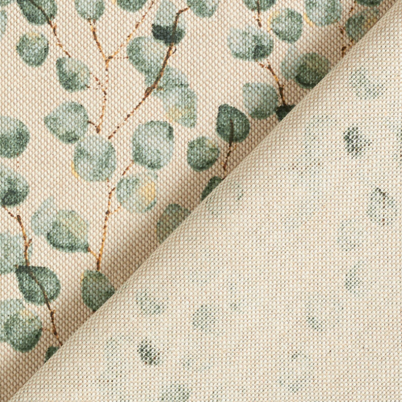Decorative half Panama fabric Mini eucalyptus – reed/natural,  image number 4