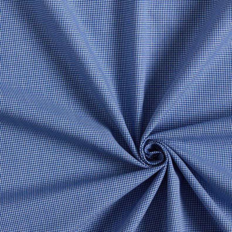 Shirt fabric mini check – white/denim blue, image number 3